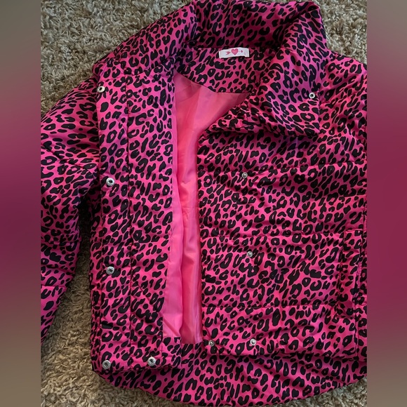 BL Jolie puffer jacket in pink Leo - Picture 2 of 7